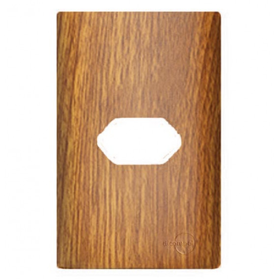 Placa P/ 1 Tomada Horizontal 4x2 - Novara Cumaru Placa P/ 1 Tomada Horizontal 4x2 - Novara Cumaru